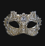 Colombina Macrame Venetian Mask in Silver